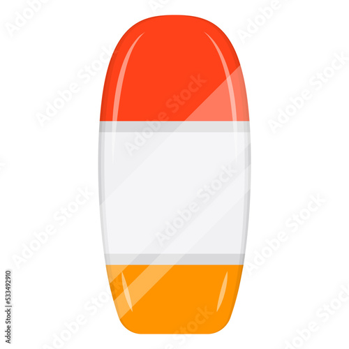Trendy flat illustration of a longboard