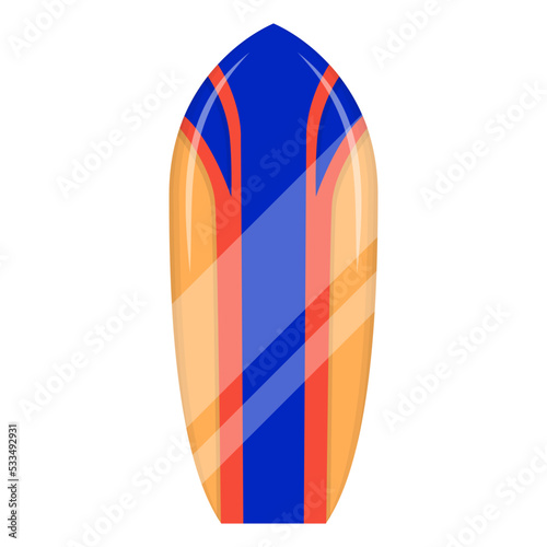 Trendy flat illustration of a longboard