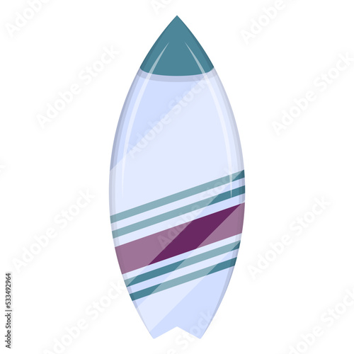 Trendy flat illustration of a longboard