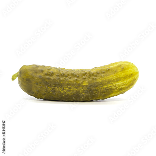 Pickles on white background