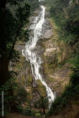 waterfall in the mountains  forest  jungle