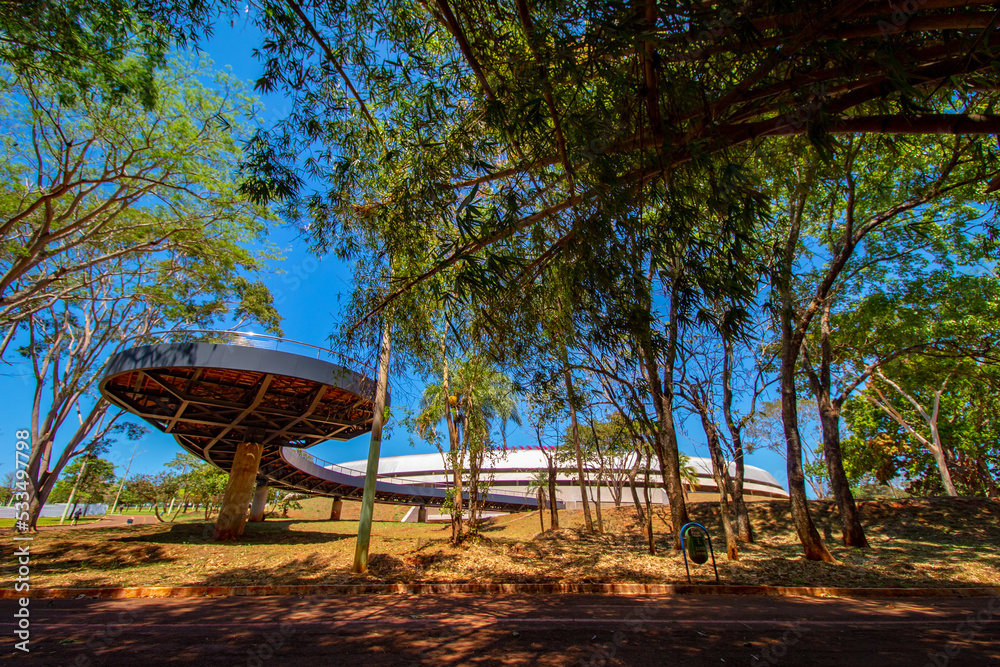 bridge in vivarium in Campo Grande City in Mato Grosso do Sul Brazil bridge in vivarium in Campo Grande City in Mato Grosso do Sul Brazil