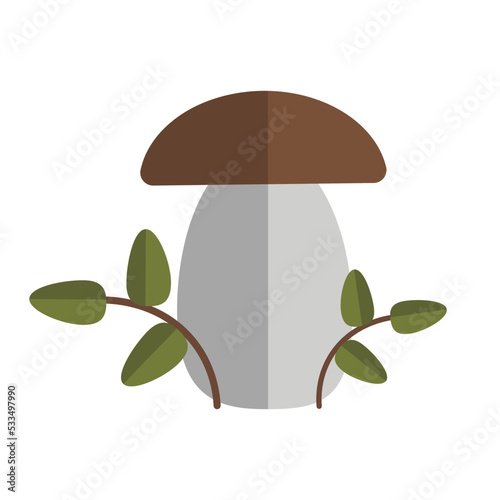 forest vector mushroom boletus isolated illustration
