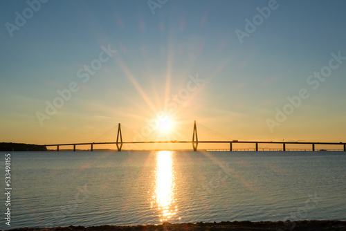 Awesome sunset at the Ile of Moen, Denmark, Europe