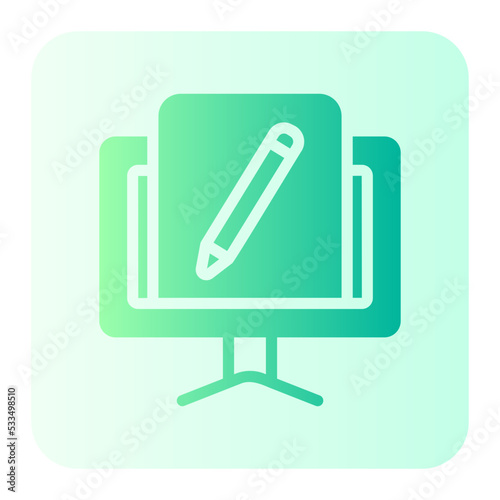 blogging gradient icon