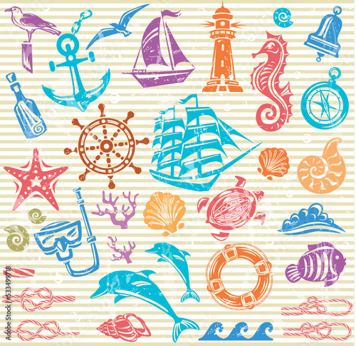 Nautical and sea set
