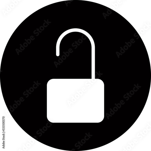 unlock glyph icon
