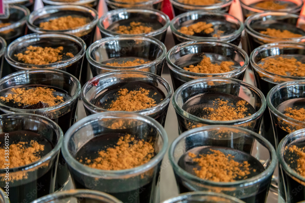 Fototapeta premium Typical peruvian food, breakfast, dinner and dessert buffet