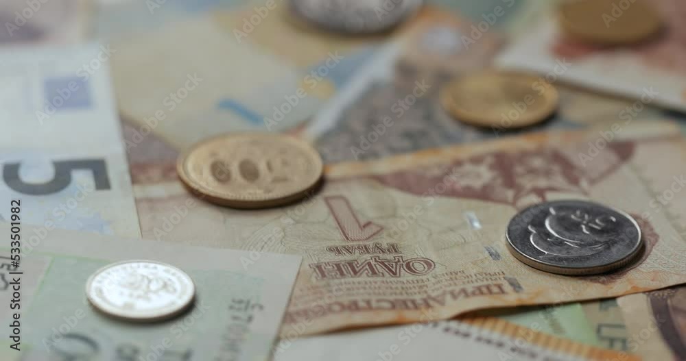 Money Banknotes and Coins From Many Countries Money Banknotes and Coins From Many Countries