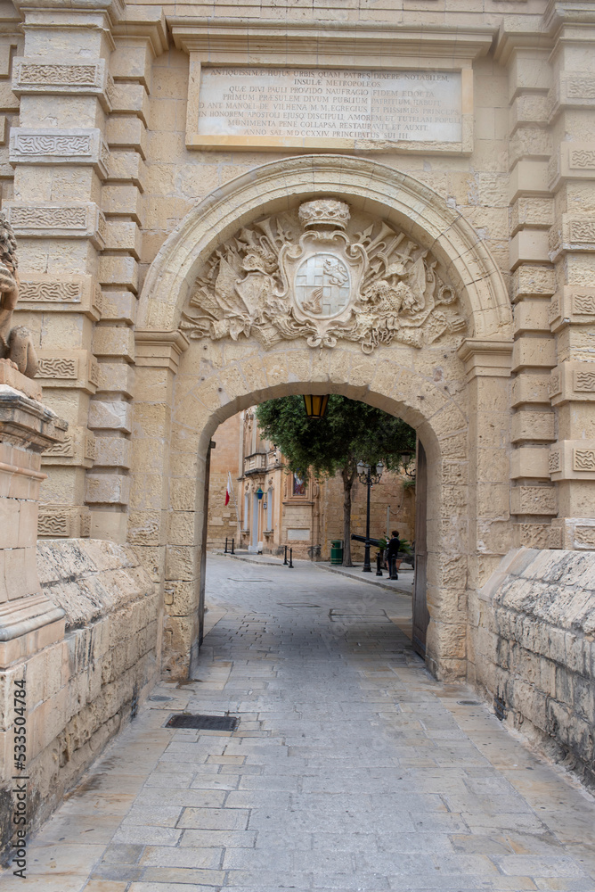 Fototapeta premium Entrance to the Mdina, Malta