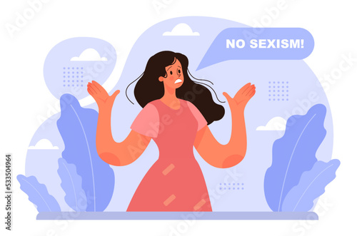 Gender inequality concept. Women social imparity problem