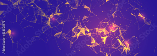 Vector futuristic technology background. Digital network concept. Big data analysis