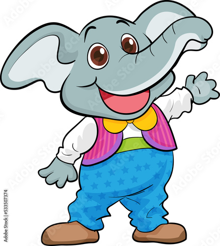 cute elephant mascot cartoon photo