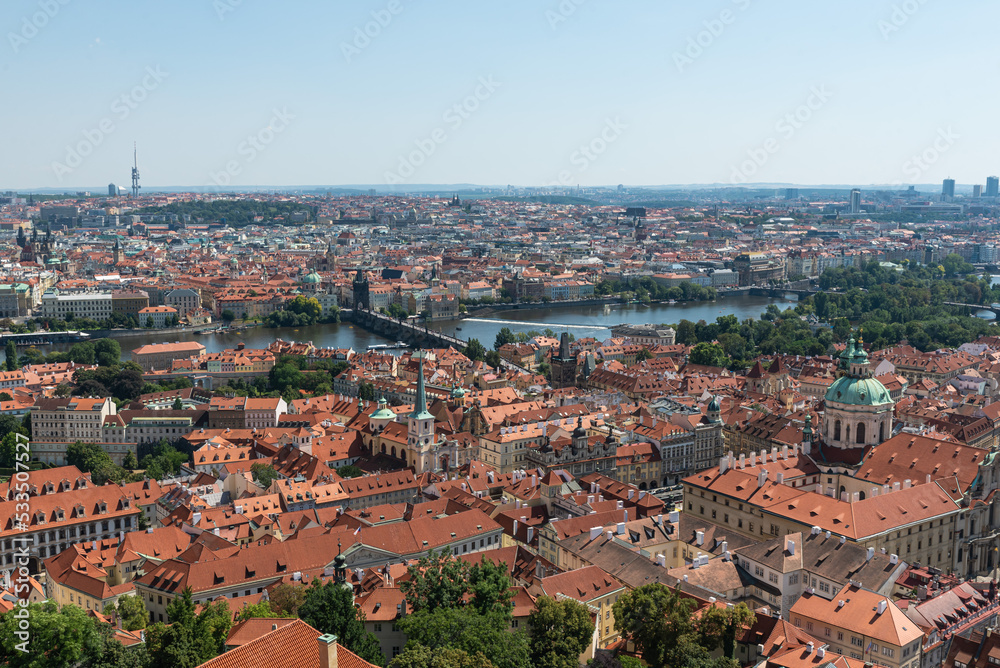 Prague - Czech Republic - Panoramic tower view over the city