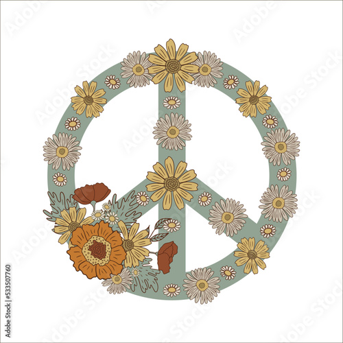 Vector peace sign isolated on a white background
