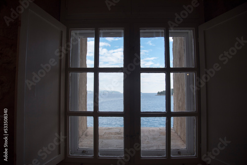 Looking out of a window in Dubrovnik