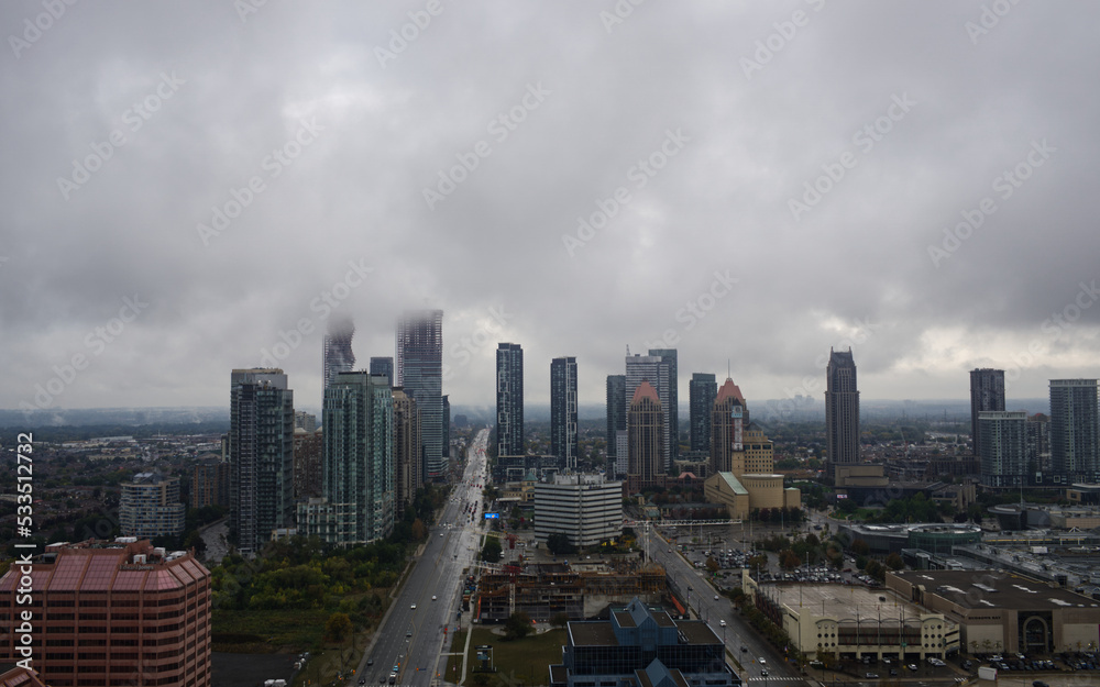 cloudy day at Mississauga Square One
