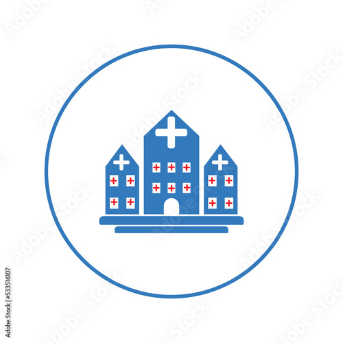 Clinic dispensary infirmary sanatorium icon | Circle version icon | photo