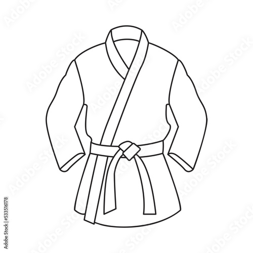 martial arts outfit line icon symbol sign