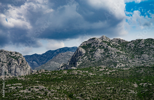 Landscape view of mediterranean mountains.