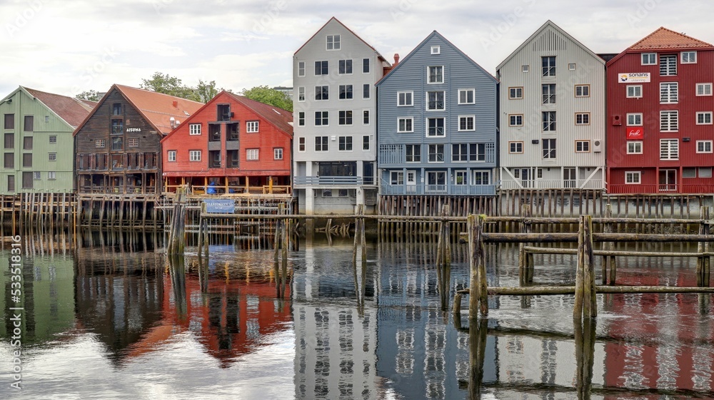 centre ville de Trondheim en Norvège