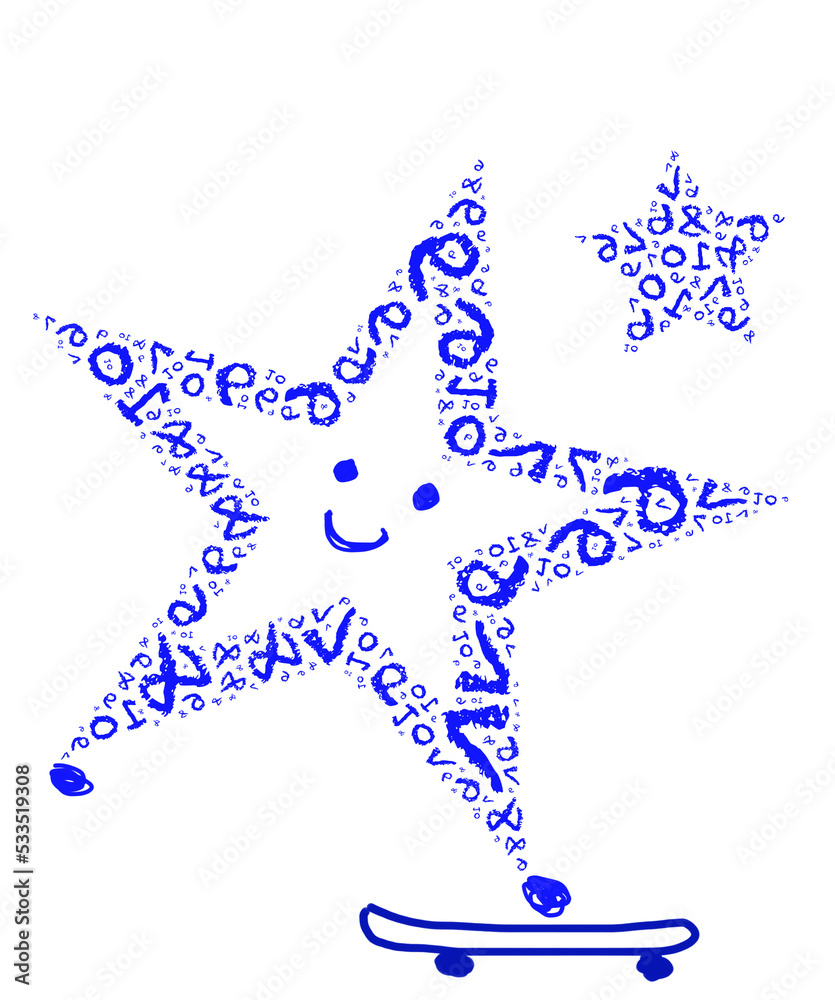 Blue 6, 7, 8, 9, 10, numbers created happy stars illustration transparent, PNG digital image kidswear print pattern Blue 6, 7, 8, 9, 10, numbers created happy stars illustration transparent, PNG digital image kidswear print pattern