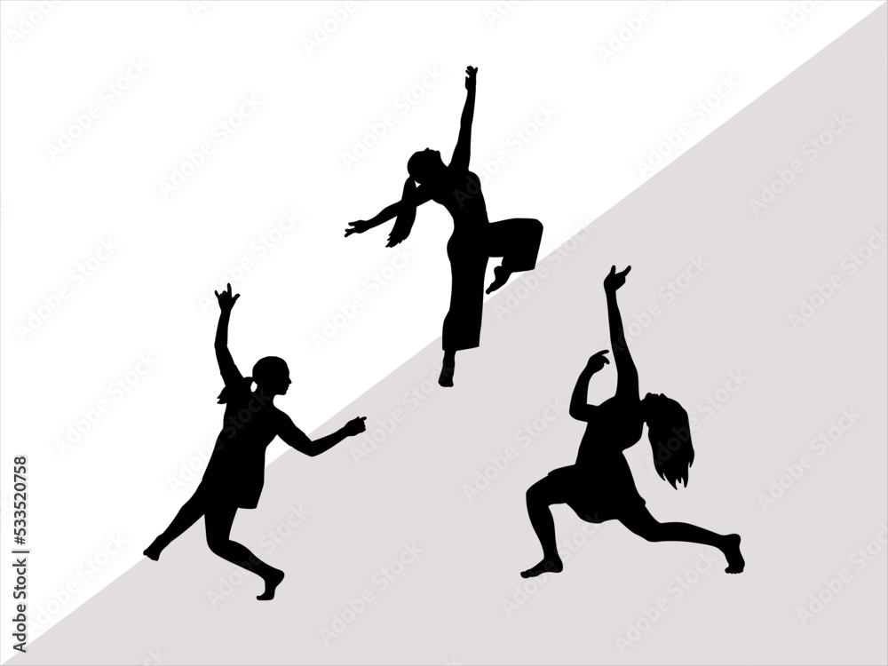 Dance SVG Cut File for Cricut, Dancers Svg, Dancer Silhouettes svg, Dance Team Svg, Dancer Clipart, Instant Download Dance Silhouette SVG 