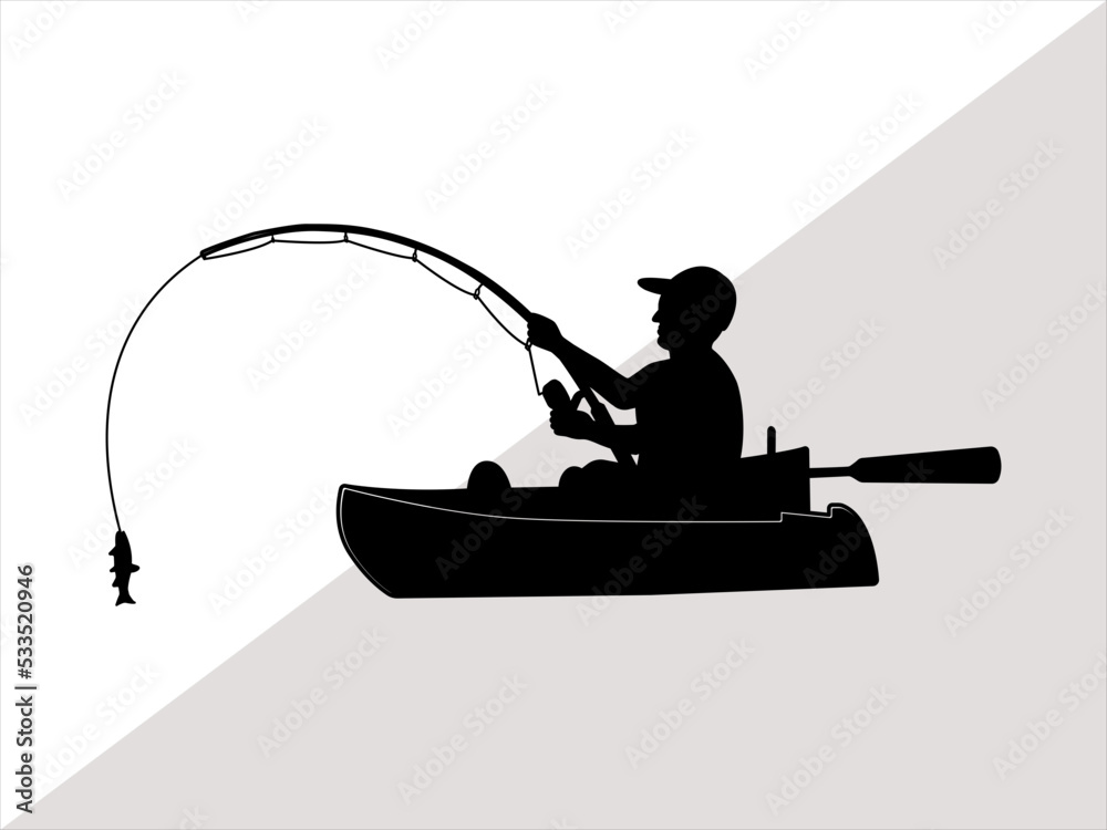 Vecteur Stock Bass Boat Svg File, Bass Fishing Svg, Gone Fishing ...