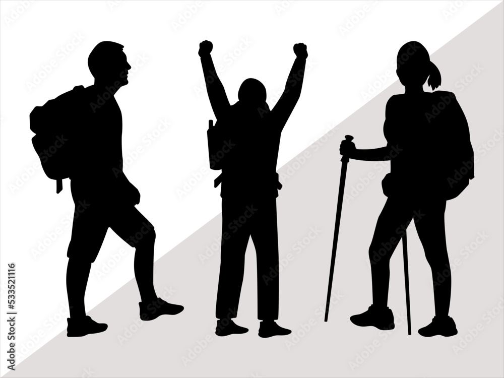 Hike Girl SVG File, Female Hiker Svg, Hiking Svg, Forest Hiking