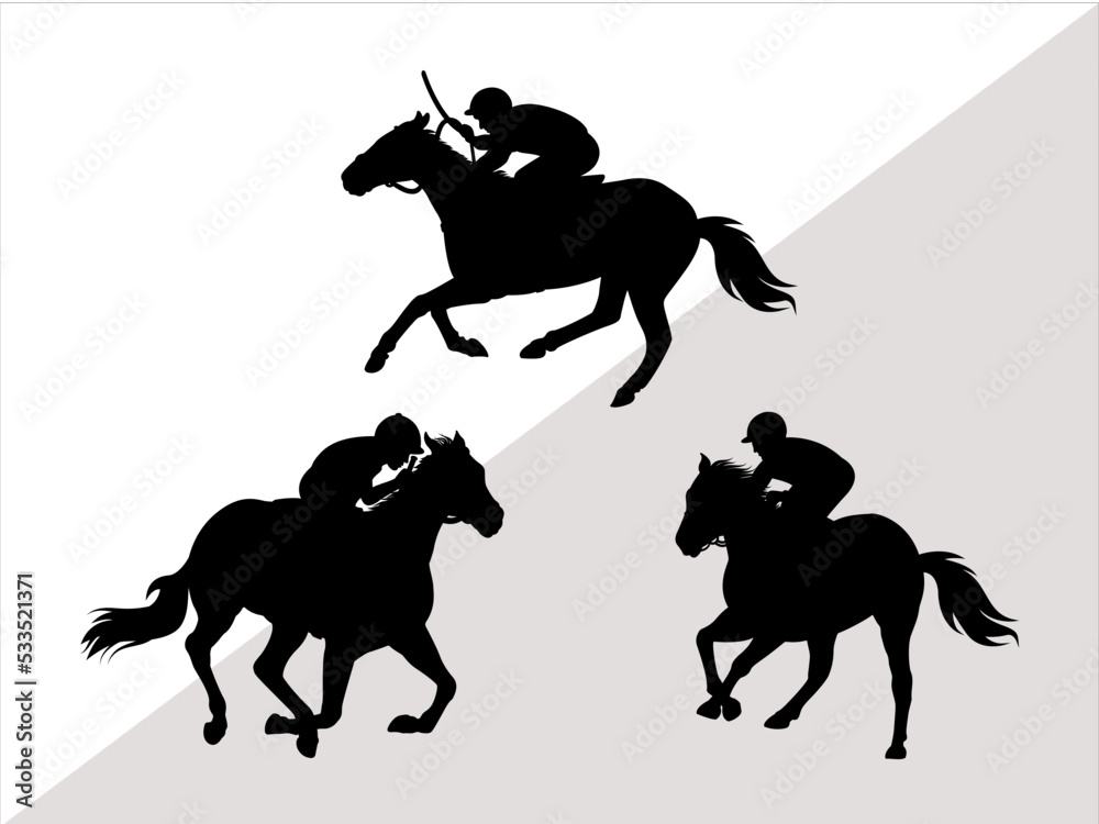 Horse Racing Svg, Horse Racing Silhouette, Jockey Svg, Horse racing at
