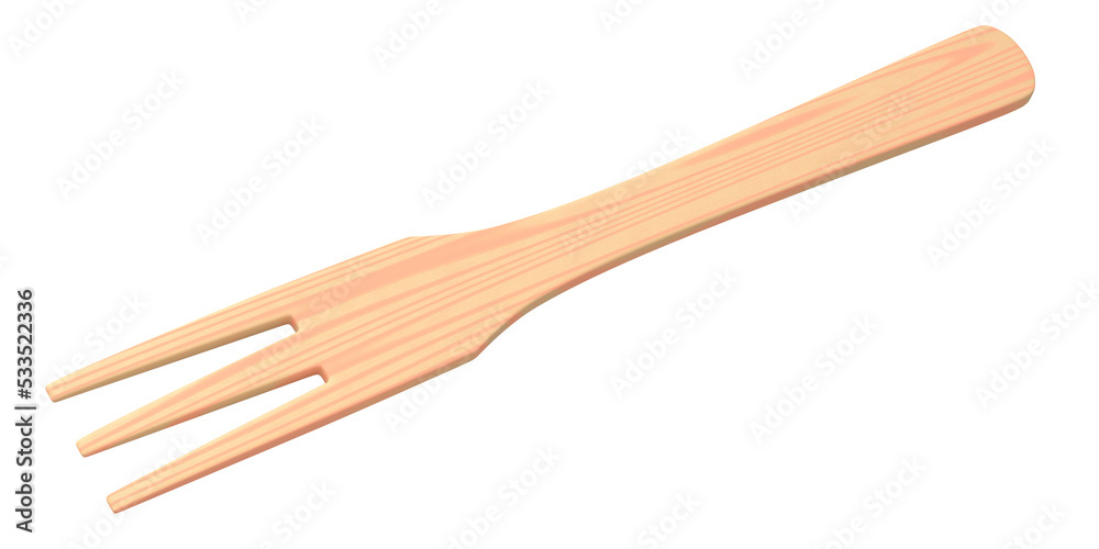 Wooden spoon or kitchen utensils on white background.