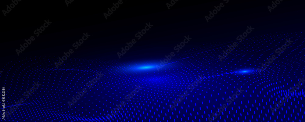 abstract futuristic digital landscape with particles dots and horizon. digital connection abstract futuristic digital landscape with particles dots and horizon. digital connection