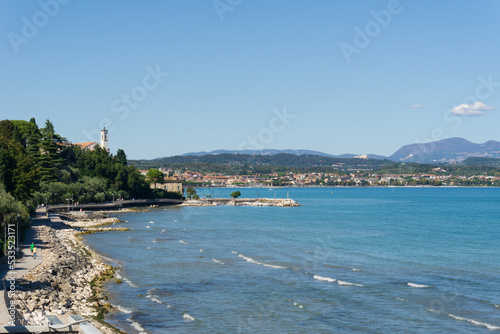 Panoramic view of Desenzano beach on Lake Garda
