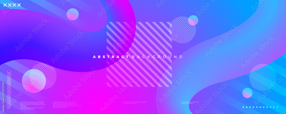 Abstract 3d fluid line shape gradient colorful background.