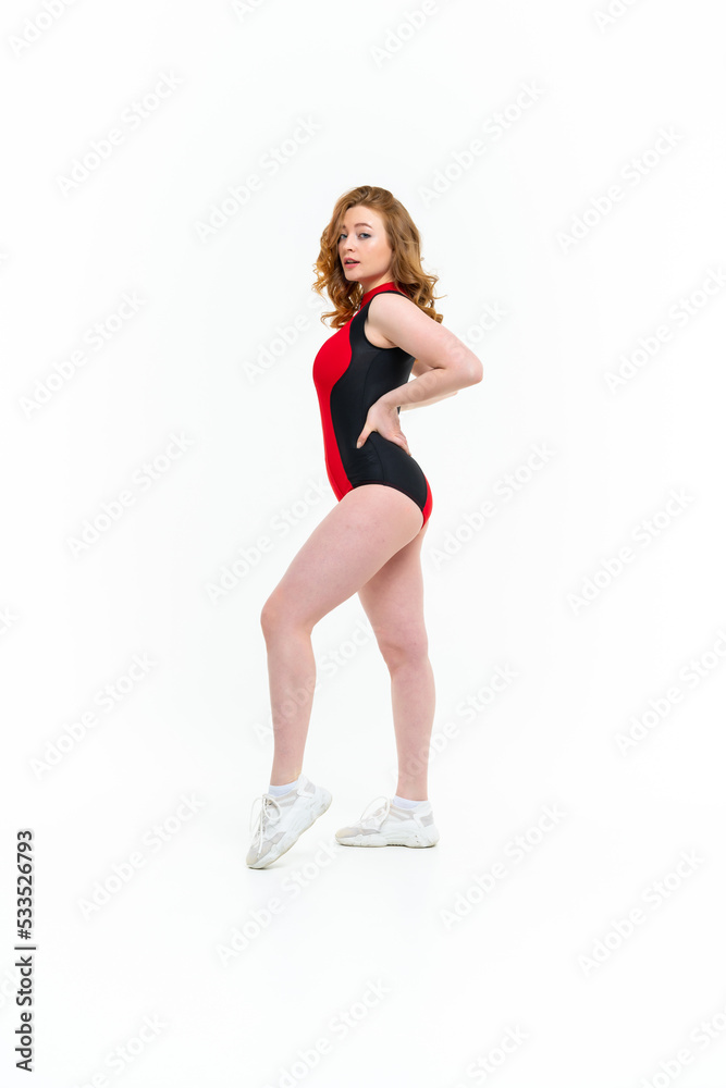 model size posing bodysuit on white background model size posing bodysuit on white background