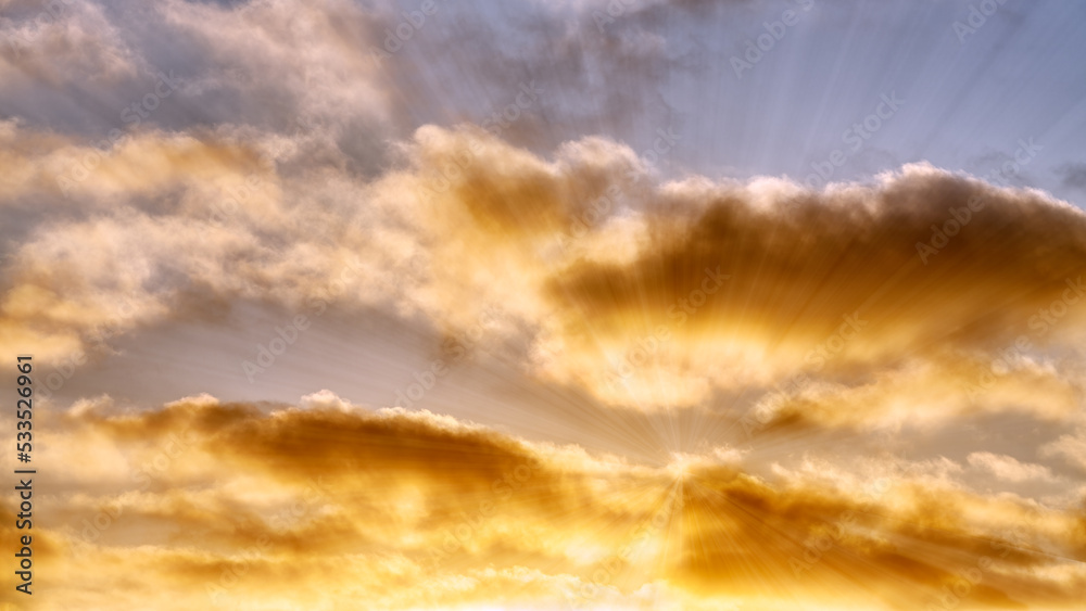 Sunset Sky Sun Ray Clouds Inspirational Faith Heaven