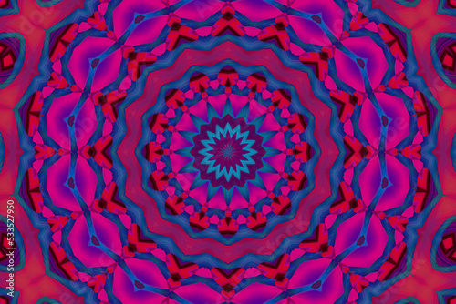 Vibrant abstract pink and purple kaleidoscope