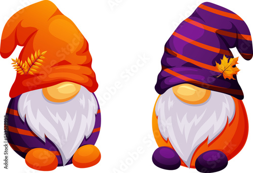 Cute Scandinavian gnome for Halloween