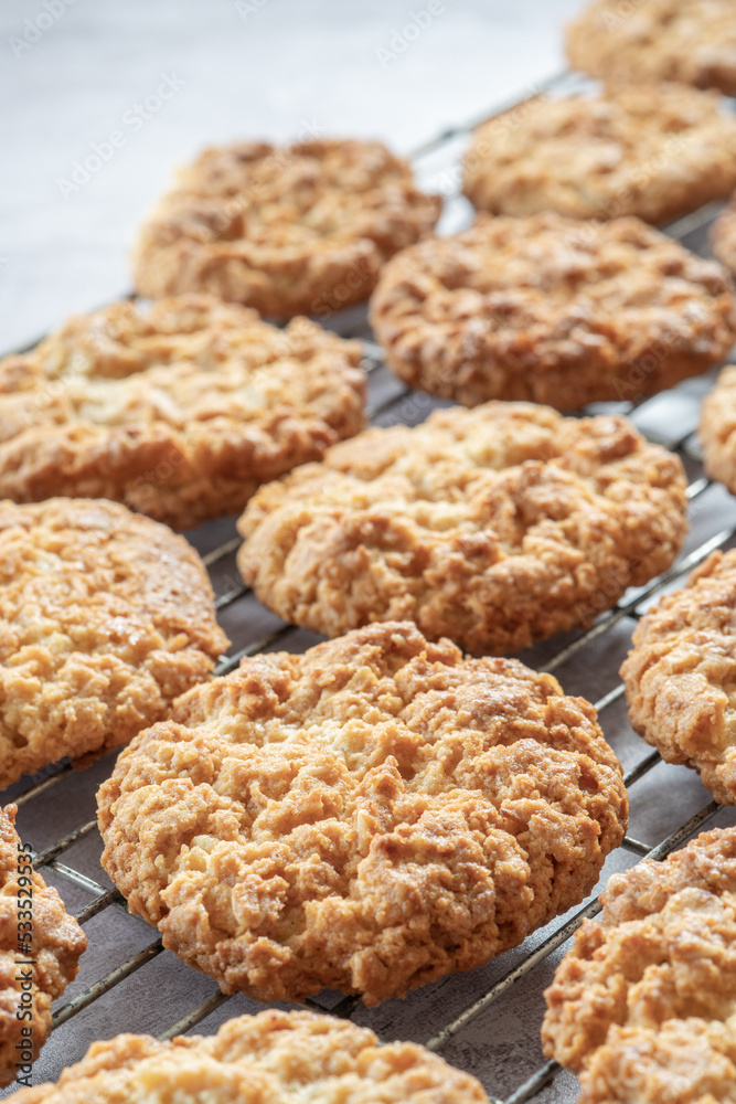 Anzac Biscuits on a Rack