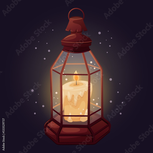 lantern in the night