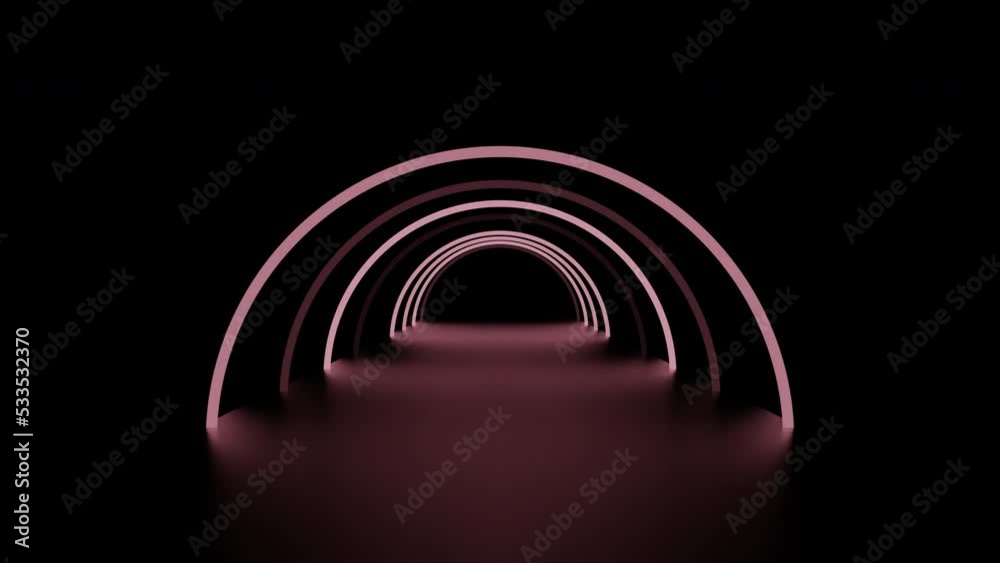 Colorful flash neon archway vj loop animation Colorful flash neon archway vj loop animation