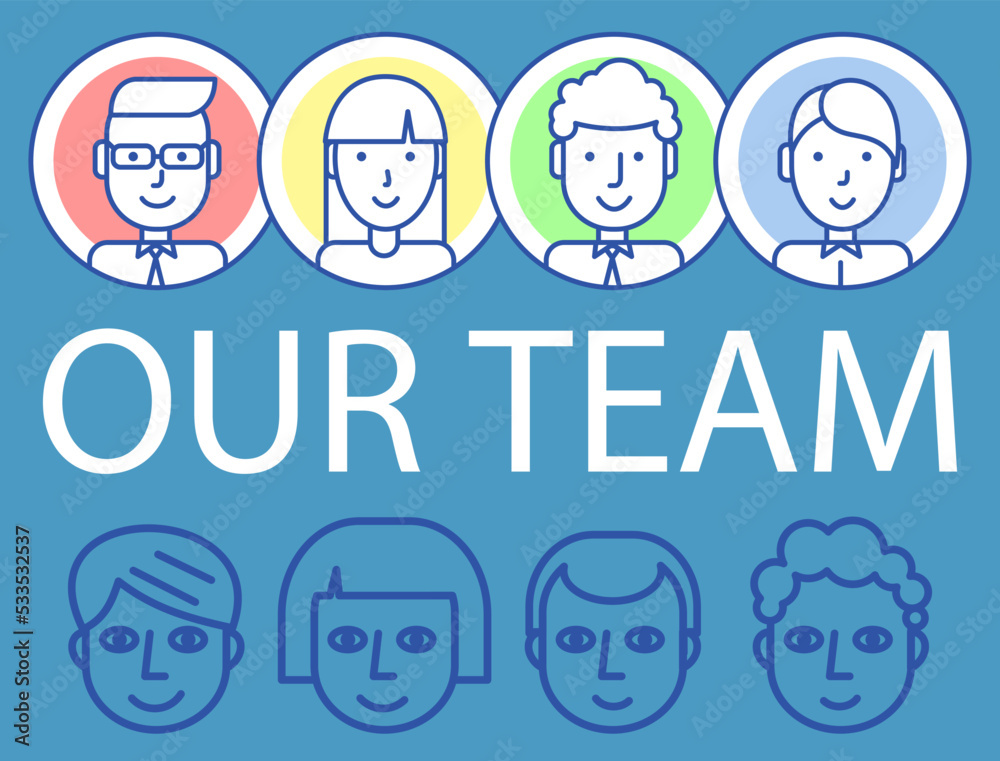 People communicate sharing data and news in social media. Global system community, teamwork via Internet meeting. Business team welcome new workers. Office work, partnership, coworking concept