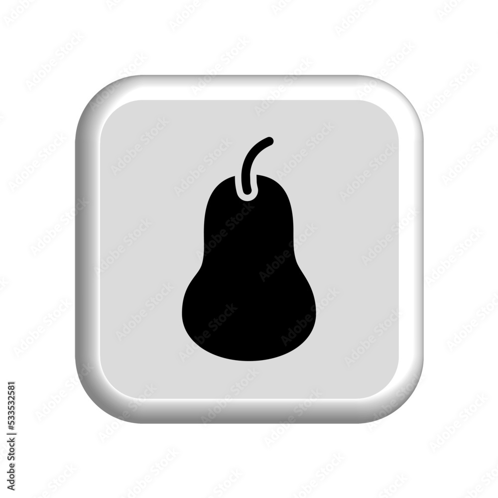 Illustration Vector graphic of Pear fruit icon. Fit for vitamin, organic, healthy, vegan, juice etc.