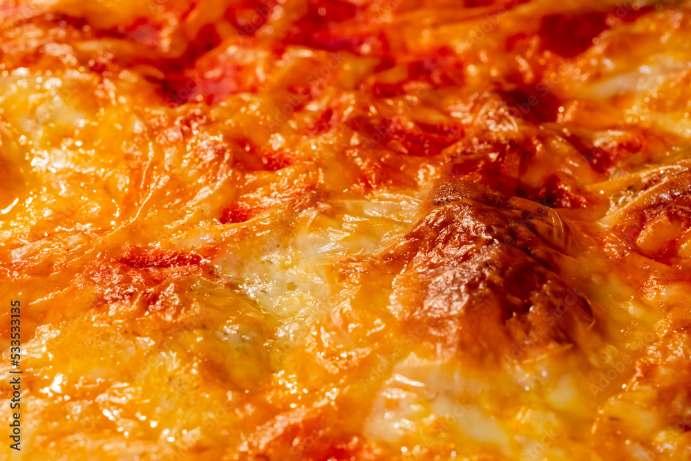 Burnt pizza Margherita with mozzarella cheese and tomato ketchup - close up, macro. Italian cuisine, homemade bakery, fast food, failure, problem concept Burnt pizza Margherita with mozzarella cheese and tomato ketchup - close up, macro. Italian cuisine, homemade bakery, fast food, failure, problem concept