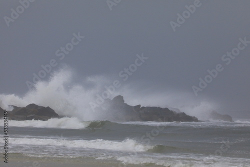 Crashing waves during the coastal storm