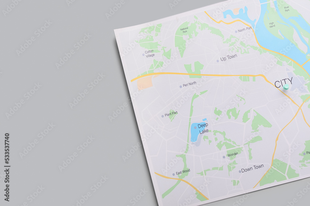 Fototapeta premium World map on light background, closeup