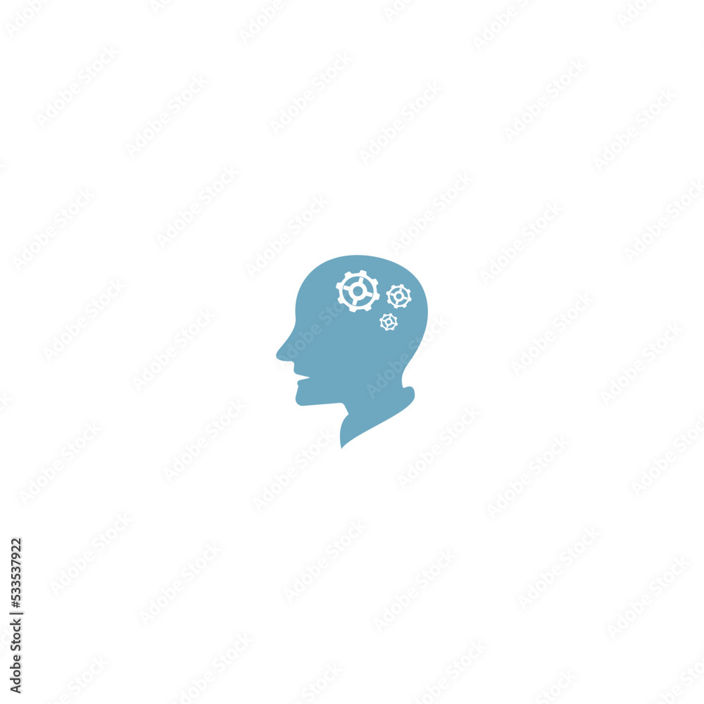 brain icon vector logo design