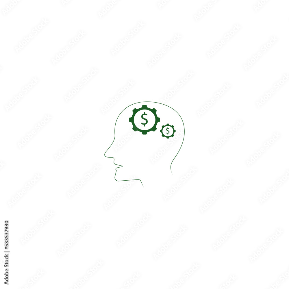 brain icon vector logo design