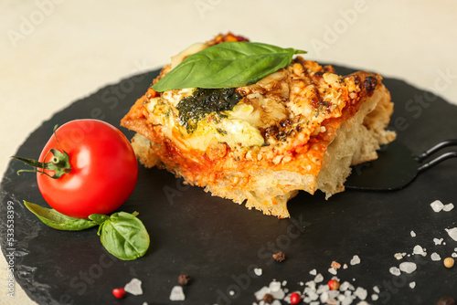 Board with tasty Italian pi...