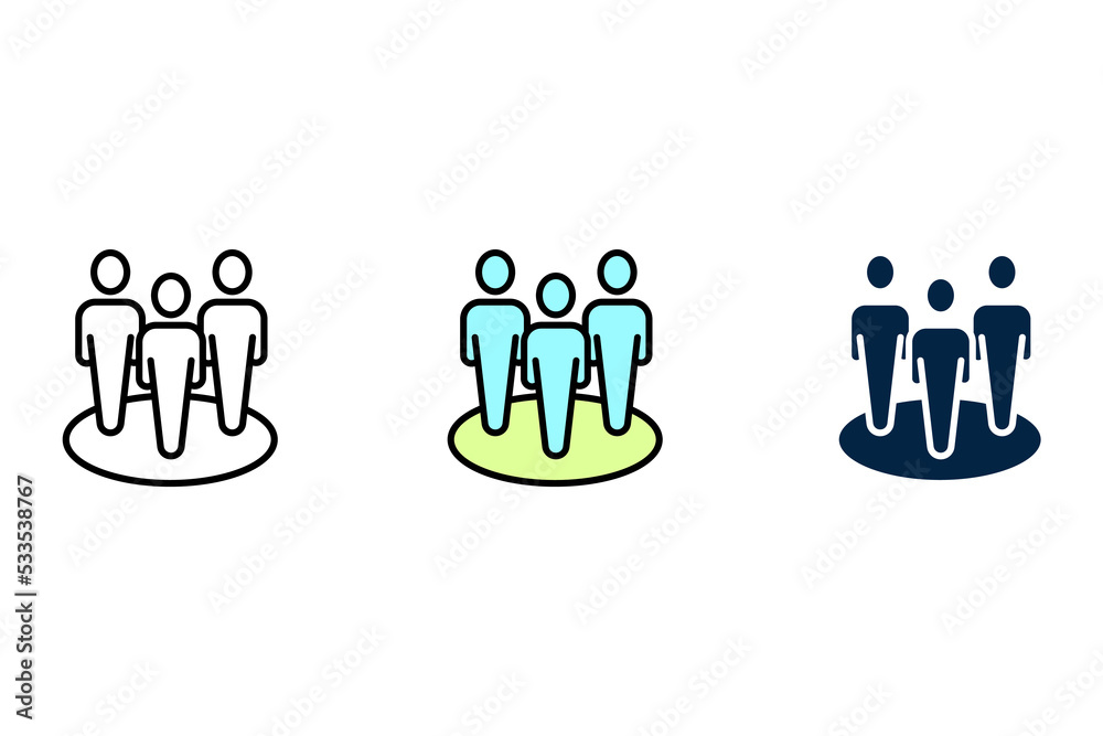 teamwork icon. Simple element illustration. teamwork concept outline symbol design.